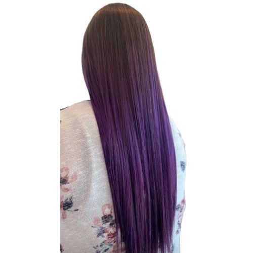 Vivid Lightening With Purple Color Melt - Color Splash Hair Studio in Chesapeake, VA